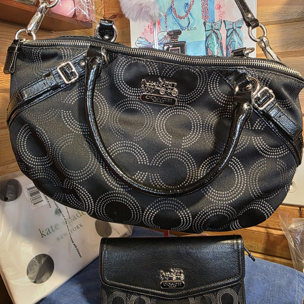Coach Black Patterned Women's Bag